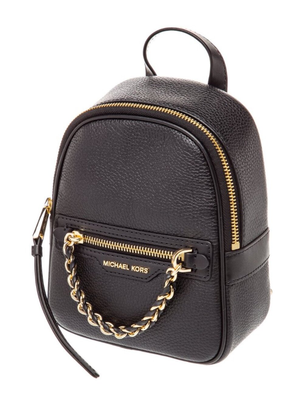 Michael Kors Black Leather Mini Backpack - Picture 2 of 5